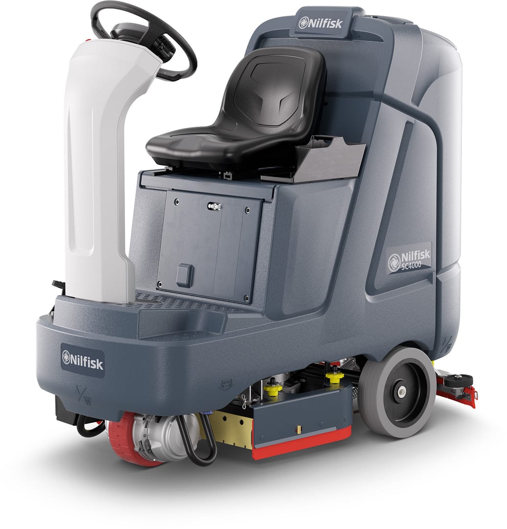 Nilfisk SC4000 ride-on scrubber dryer industrial floor cleaning machine