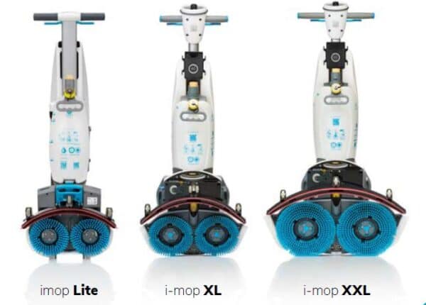 i-mop Scrubber dryer Smaller and lighter 10 times faster cleaning Fraction of water and chemicals